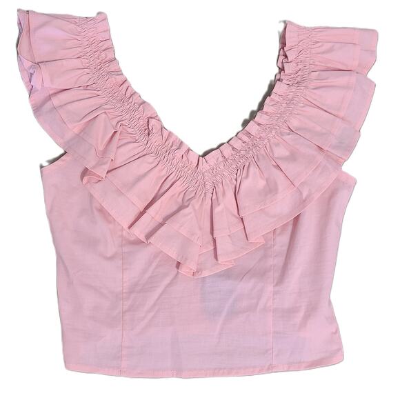 Wild Fable Women's Small Ruffled Tank Top Pink NWT - Picture 1 of 5